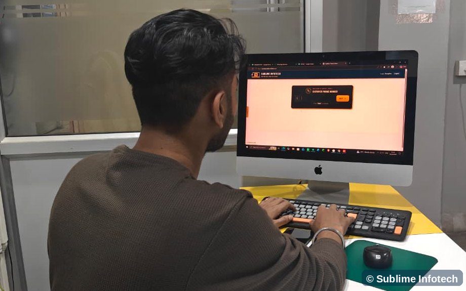 Reception booking a job on the job software